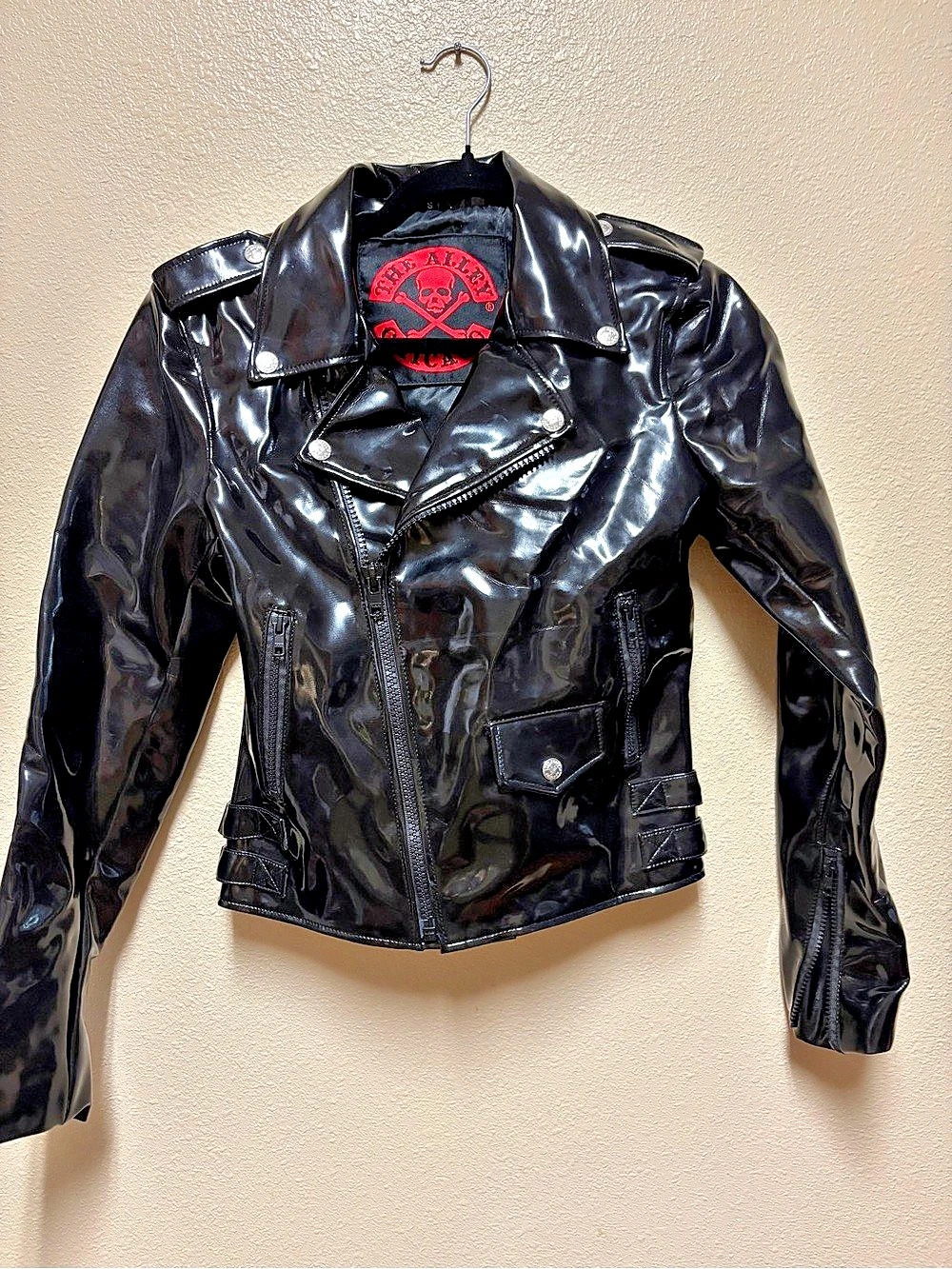 Affliction Leather Jacket Black Moto Jacket Like New